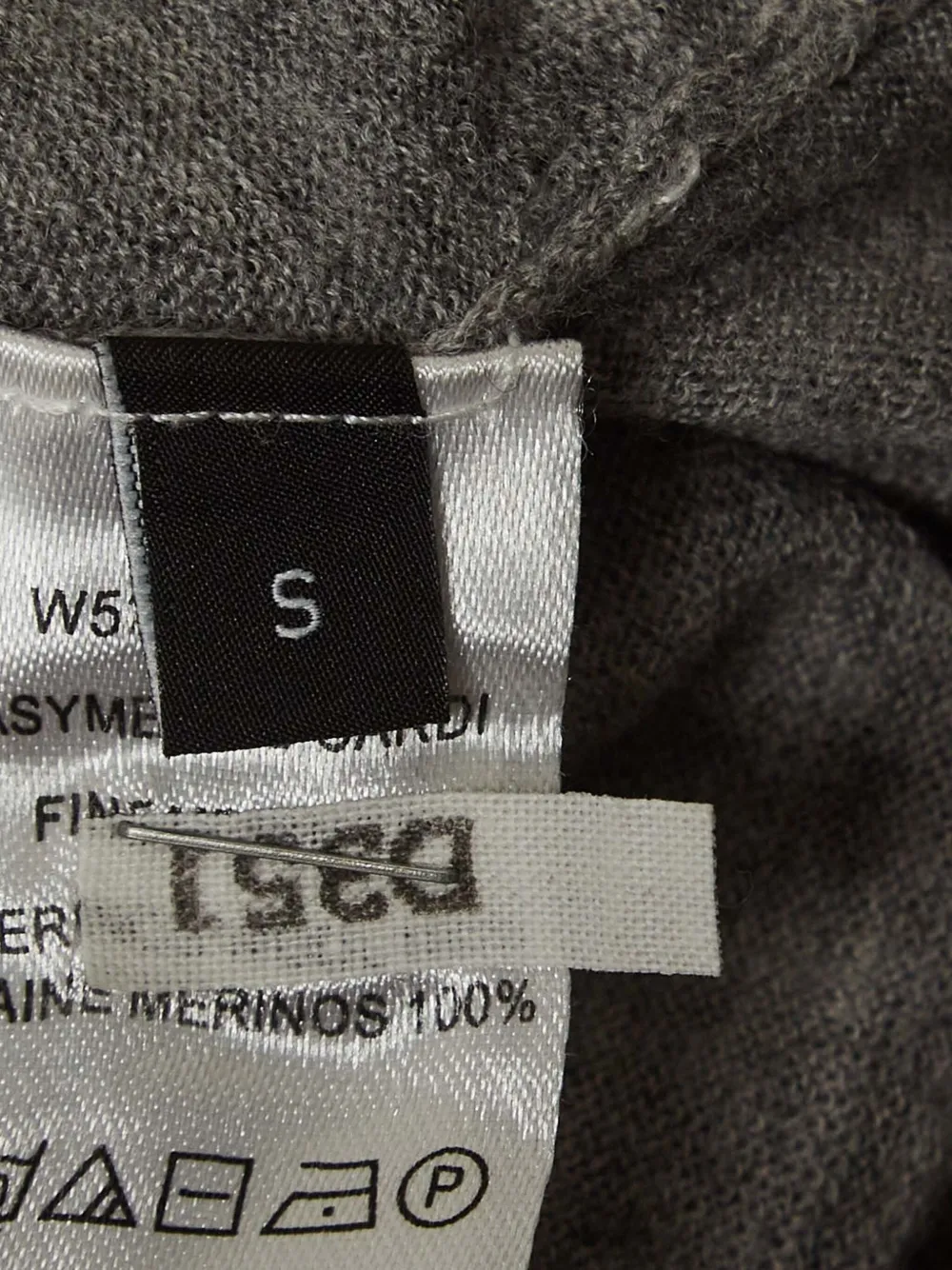 Pre-owned Joseph Asymmetrical Rib Knit Cardigan In Gray