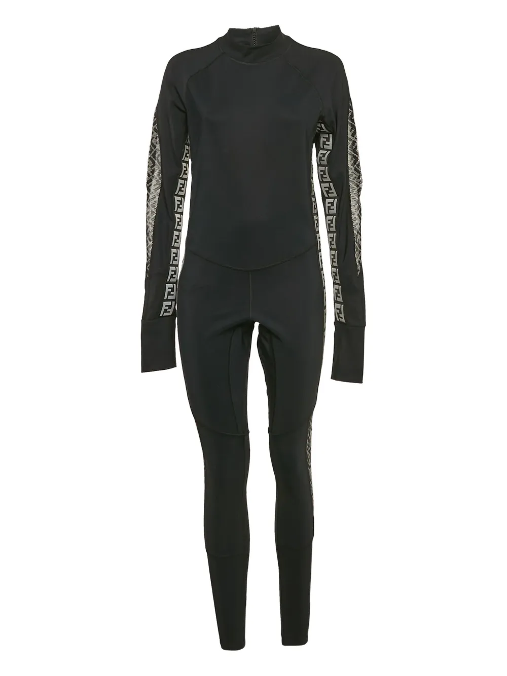 Pre-owned Fendi Ff-logo Jumpsuit In Black