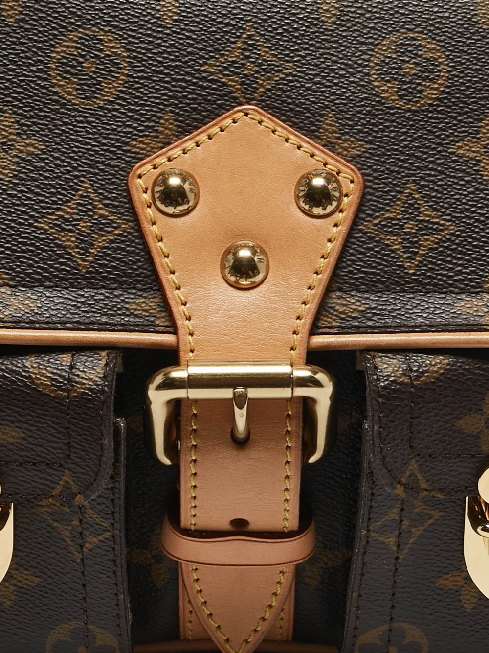 Pre-owned Louis Vuitton Hudson Monogram Tote Bag In Brown