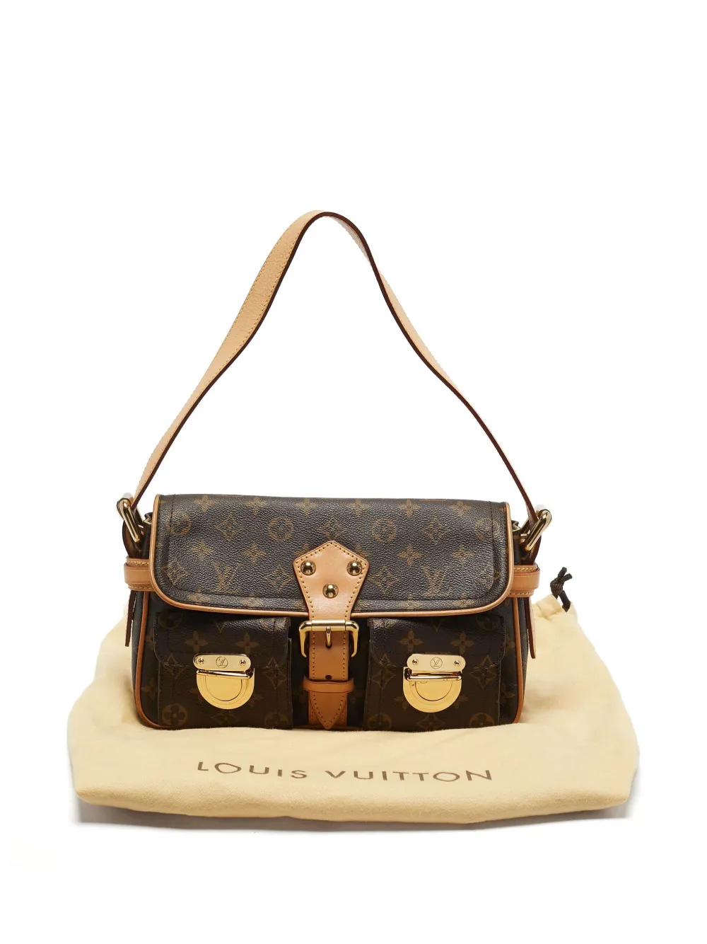 Pre-owned Louis Vuitton Hudson Monogram Tote Bag In Brown