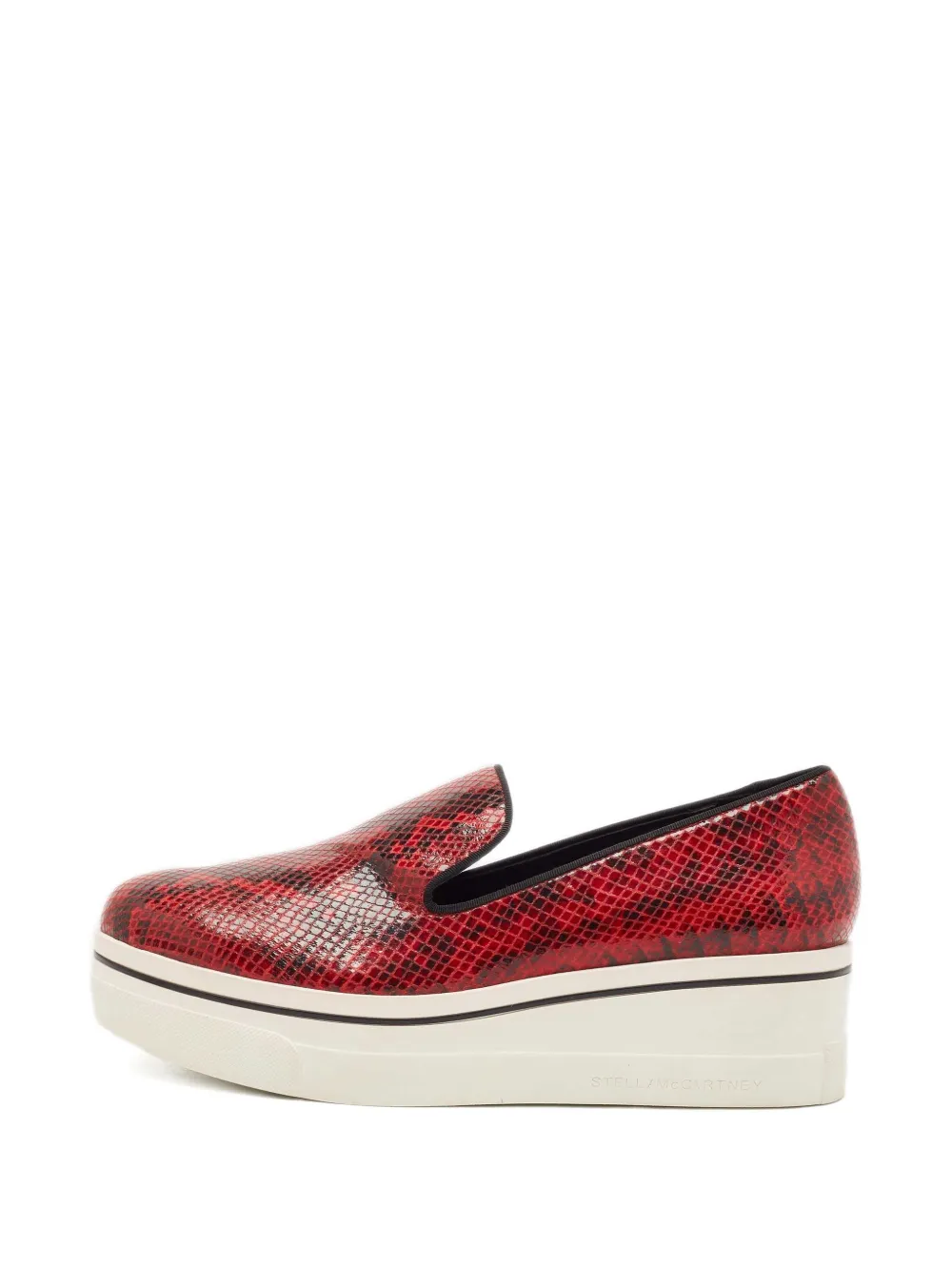 Stella McCartney Pre-Owned Loafers met slangen-effect en plateauzool - Rood