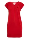 Diane Von Furstenberg Vintage pleated-neckline mini dress - Red