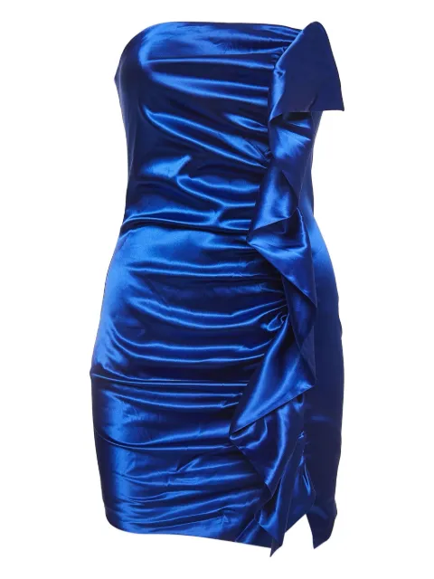 Natasha Collis satin ruffle mini dress
