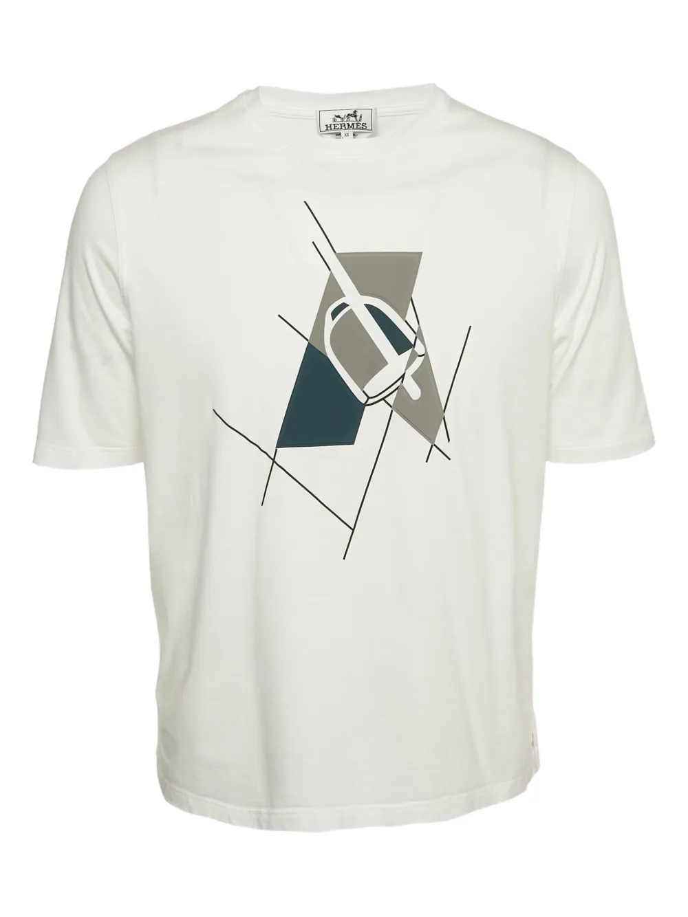 Hermès Pre-Owned playera con estampado geométrico | blanco | Image 1