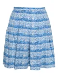 Weekend Max Mara arrow-print pleated mini skirt - Blue