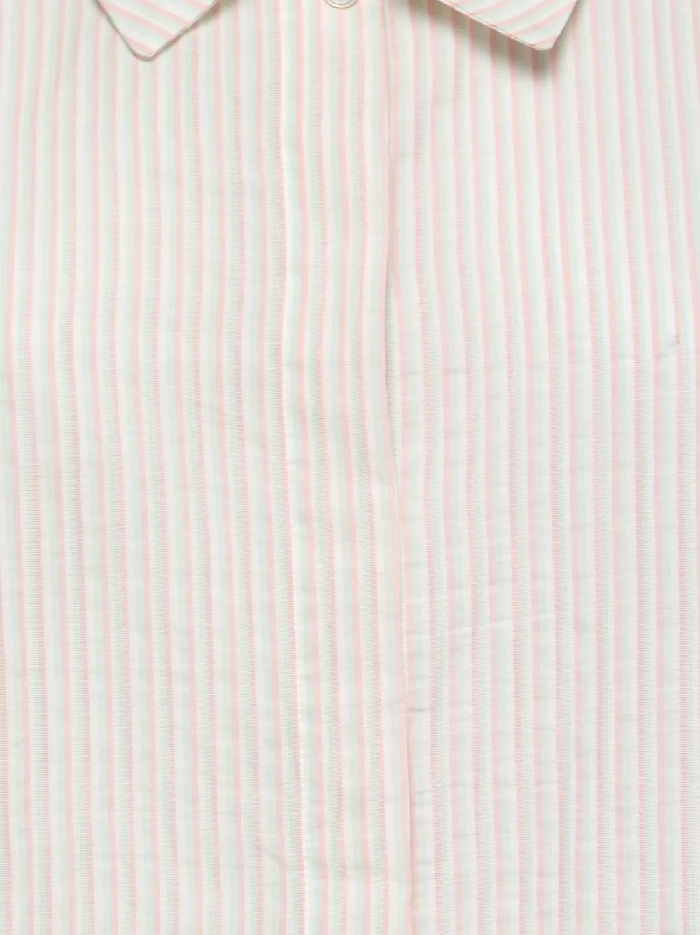 Pre-owned Weekend Max Mara Striped Puff-sleeve Shirt In White