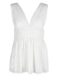 Paul & Joe sequin-embellished pleated top - White