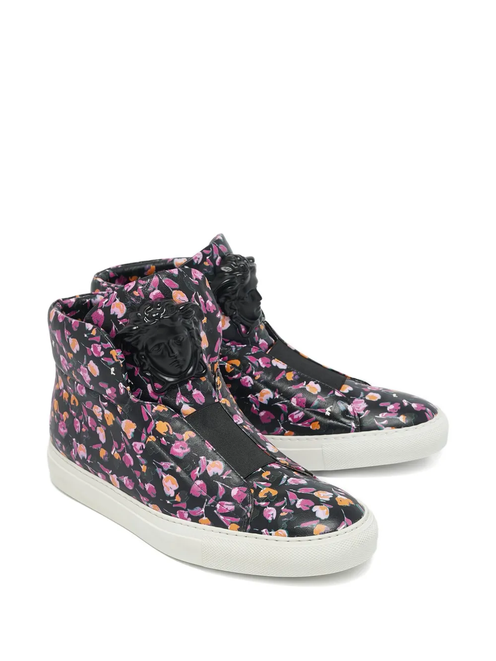 Versace Pre-Owned Medusa Head sneakers met bloemenprint - Zwart