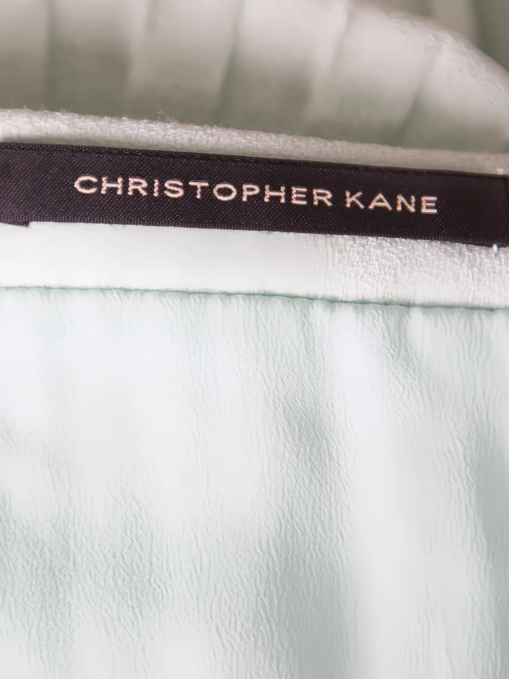Pre-owned Christopher Kane Pleated Wool Mini Skirt In Green