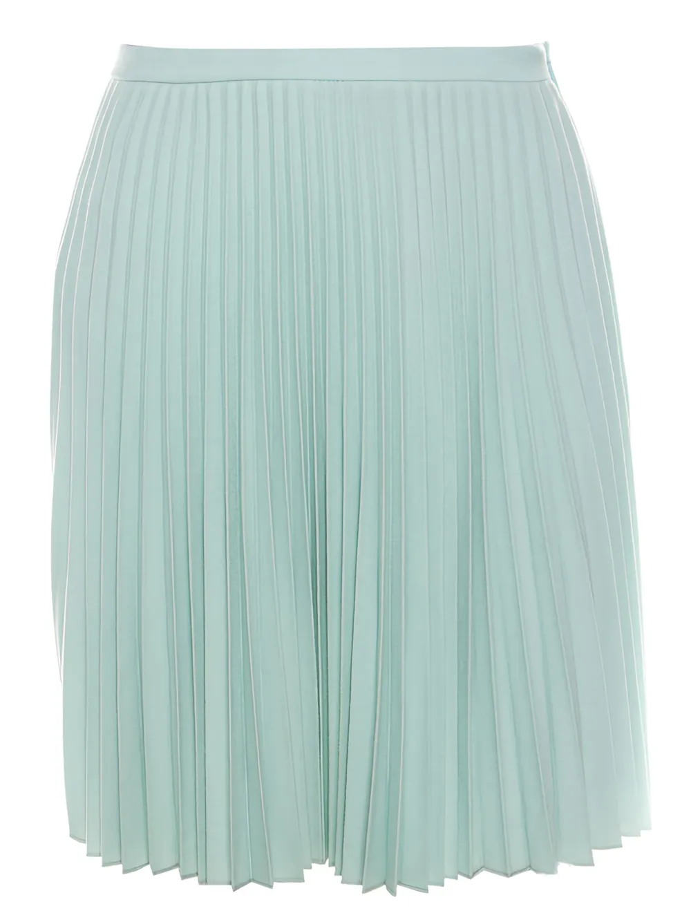 Pre-owned Christopher Kane Pleated Wool Mini Skirt In Green