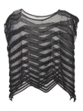 Issey Miyake Pre-Owned sheer top - Black