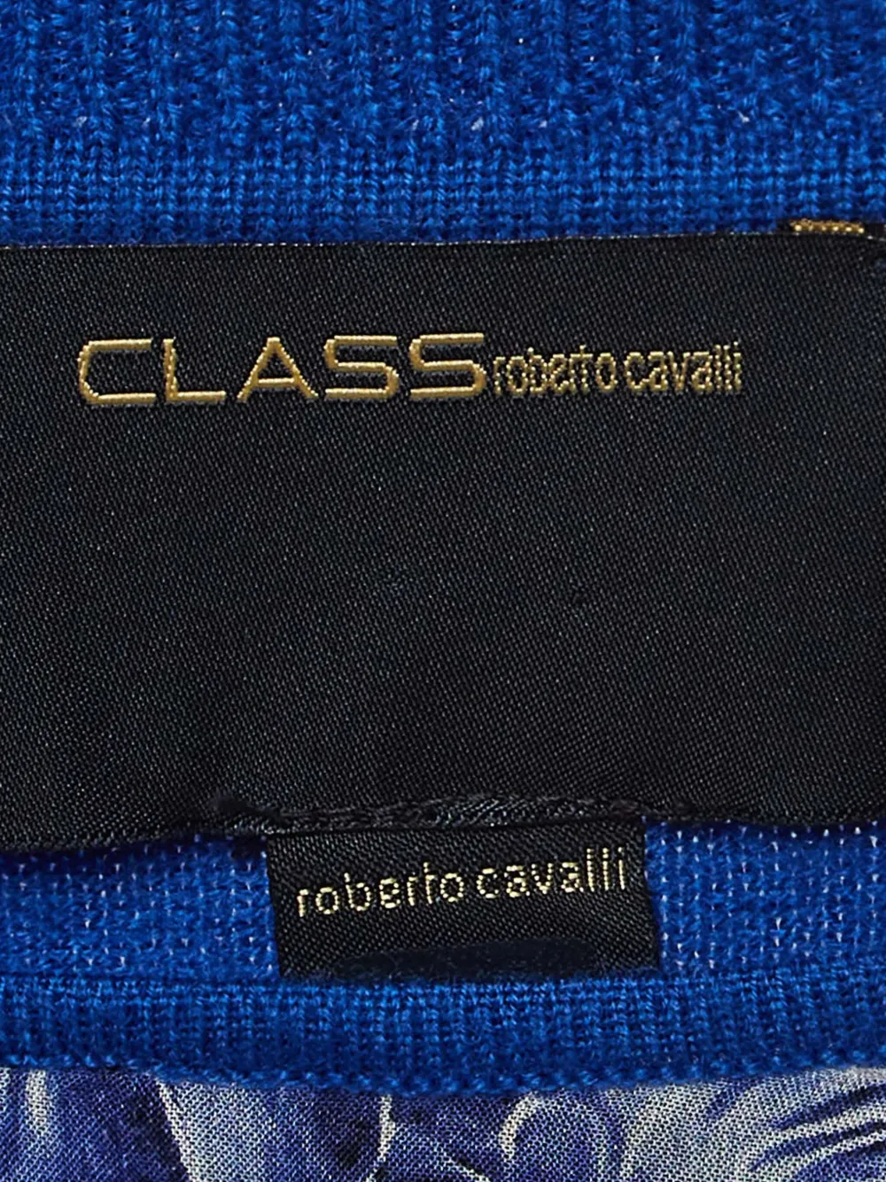 Pre-owned Just Cavalli Vintage 2023 Buttoned Wool Cardigan In Blue
