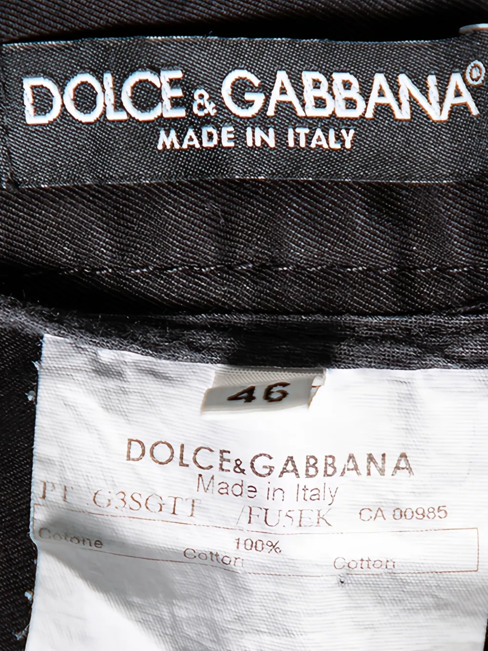 Dolce & Gabbana Pre-Owned Logo Plaque Pocket Trousers | Image 2