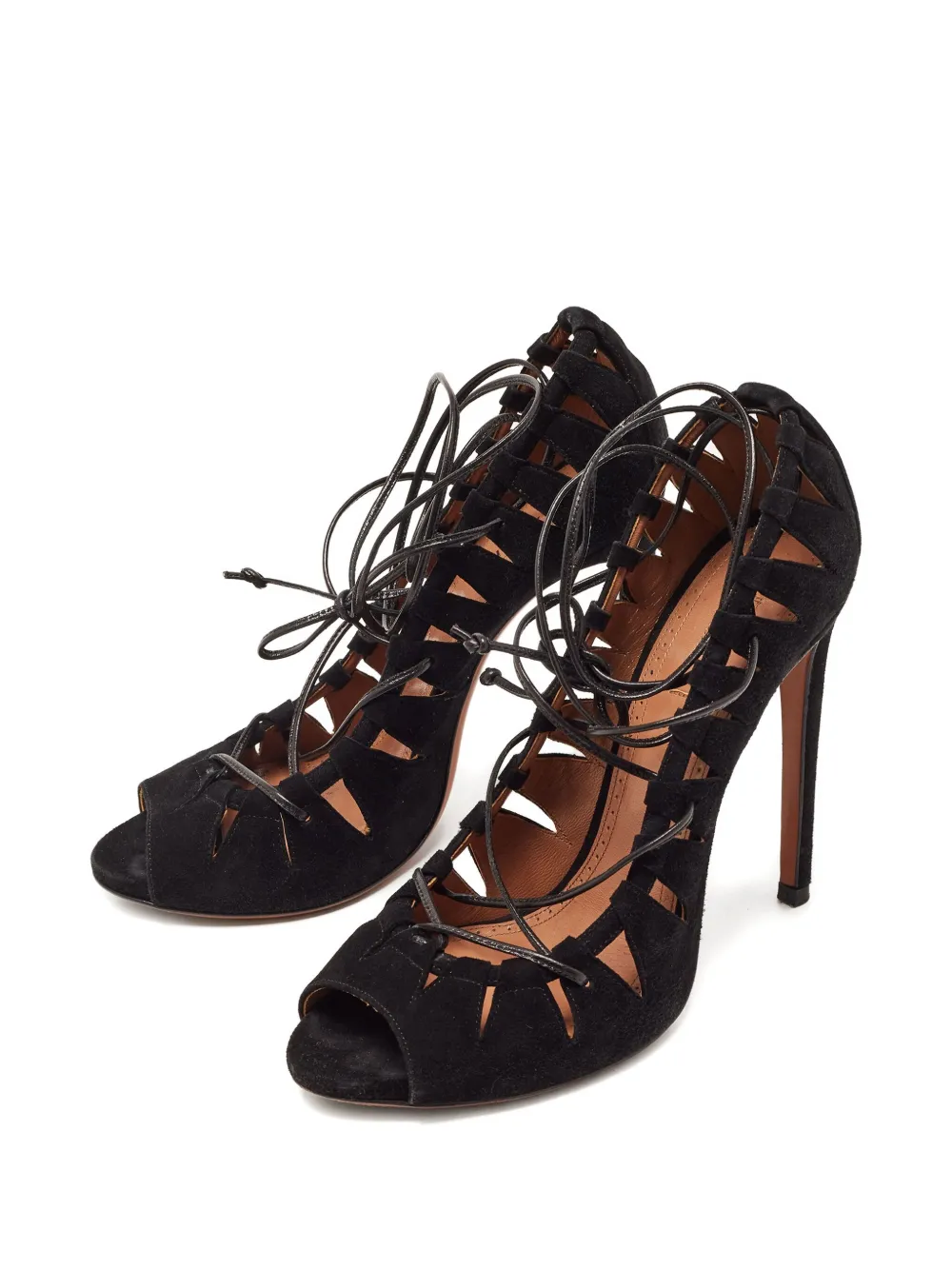 Alaïa Pre-Owned escarpins en daim à lacets 130 mm | Image 2