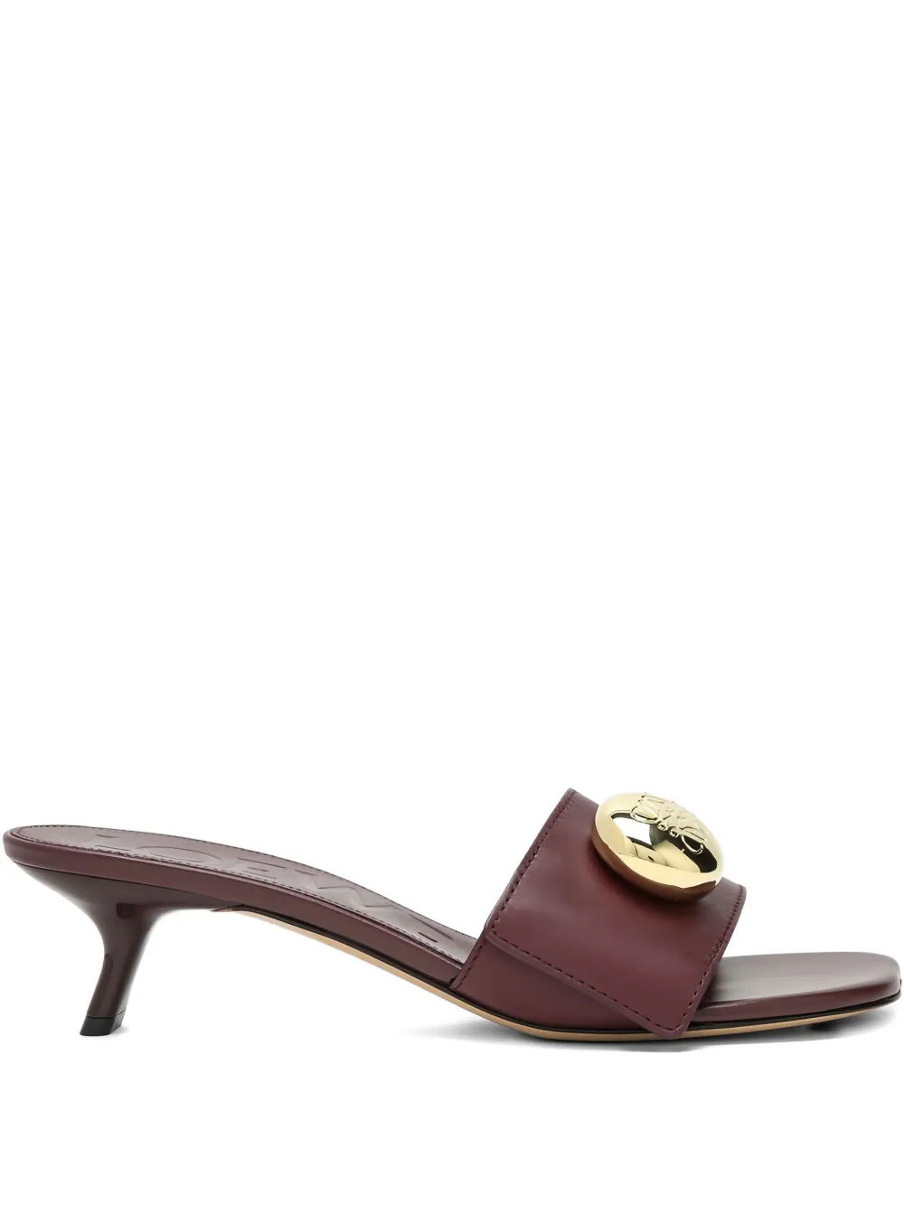 LOEWE 45mm pebble-embellished leather sandals Red