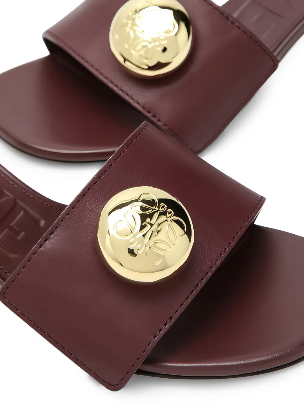 LOEWE 45mm pebble-embellished leather sandals Red
