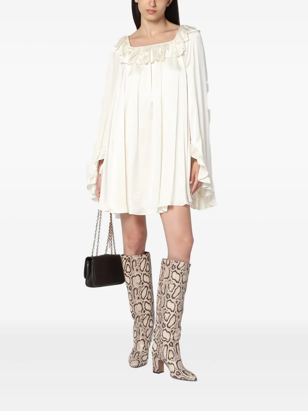 Chloé Mini-jurk met ruches - Wit
