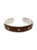 Tod's Vintage leather studded bracelet - Silver