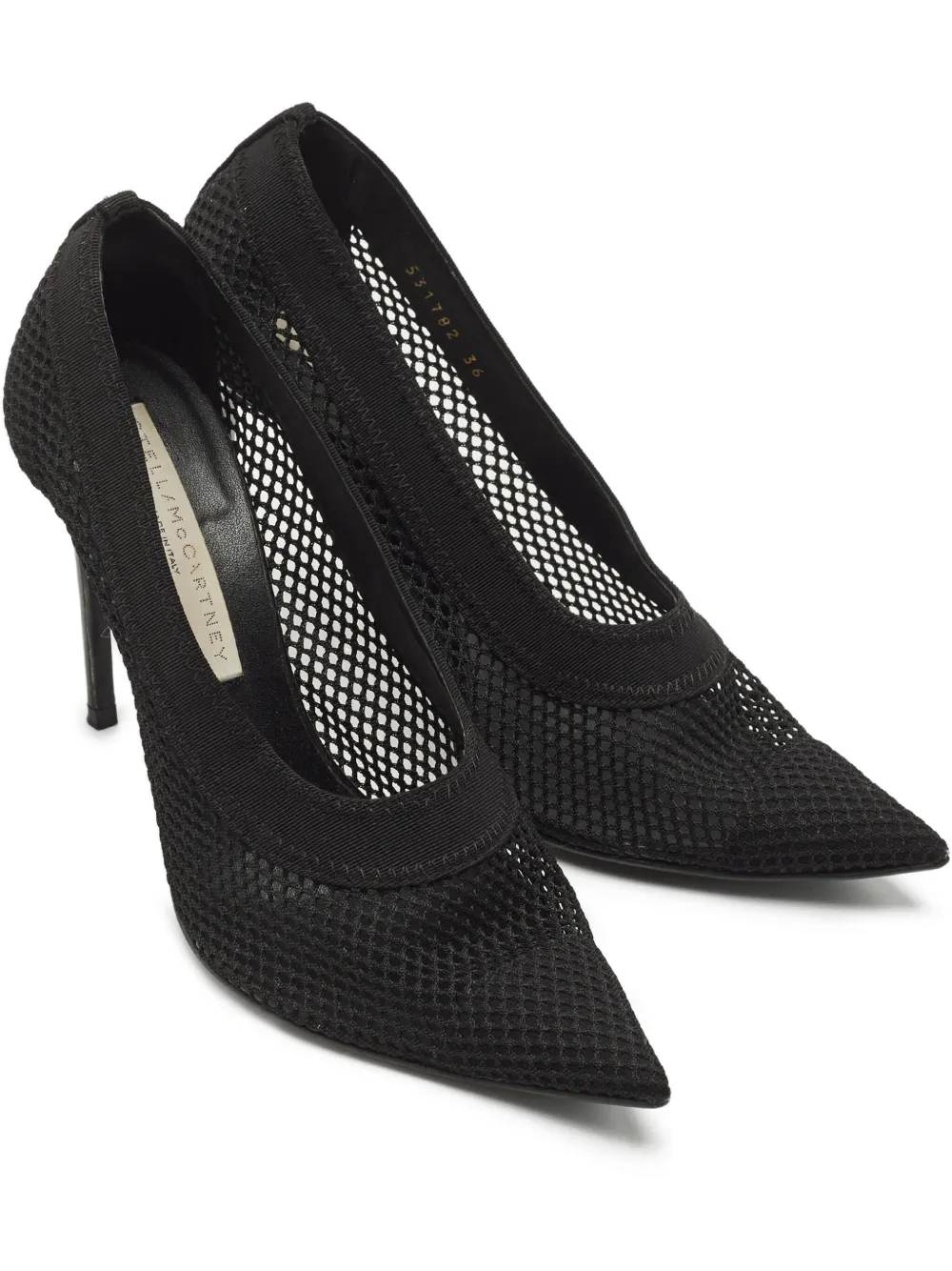 Stella McCartney Pre-Owned 100mm mesh pointed-toe pumps | Black | Image 1
