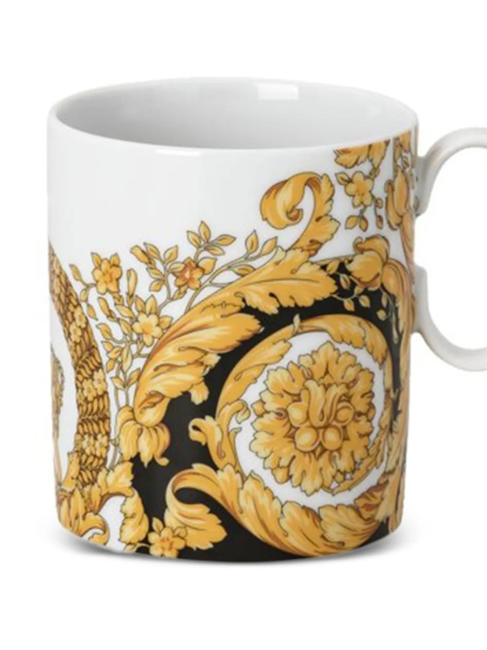 Versace Baroque-print Mug In White