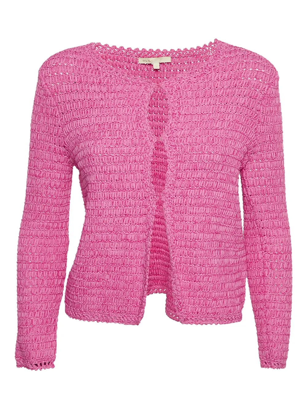 Maje pre-owned crochet-effect knit cardigan | Pink | Image 1
