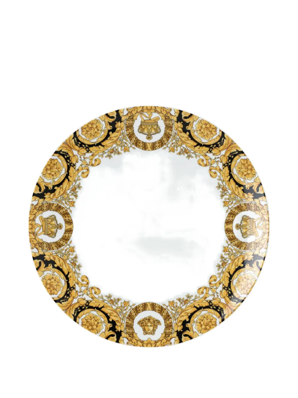 Versace Piatto con stampa barocca (33cm) - Bianco
