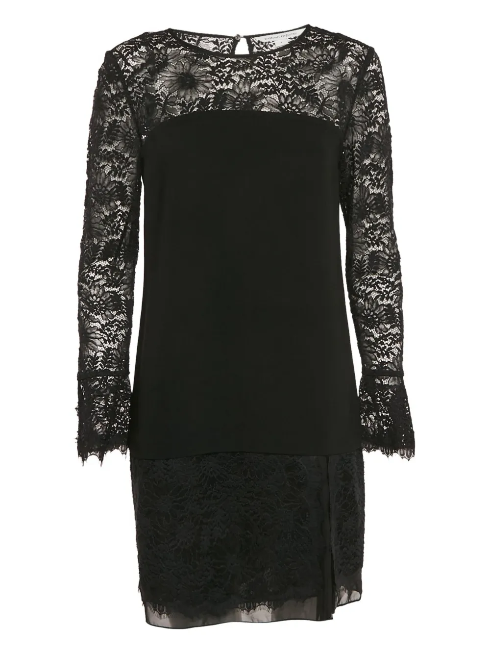 Diane Von Furstenberg Vintage Lavana lace-trim dress | Black | Image 1