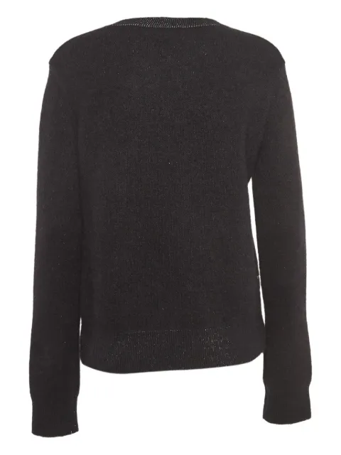 Saint Laurent Pre-Owned suéter con motivo bordado