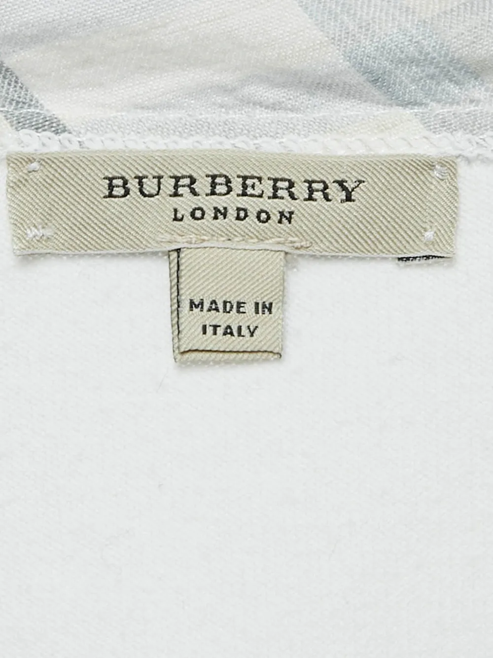 Pre-owned Burberry Linen-trim Top In White