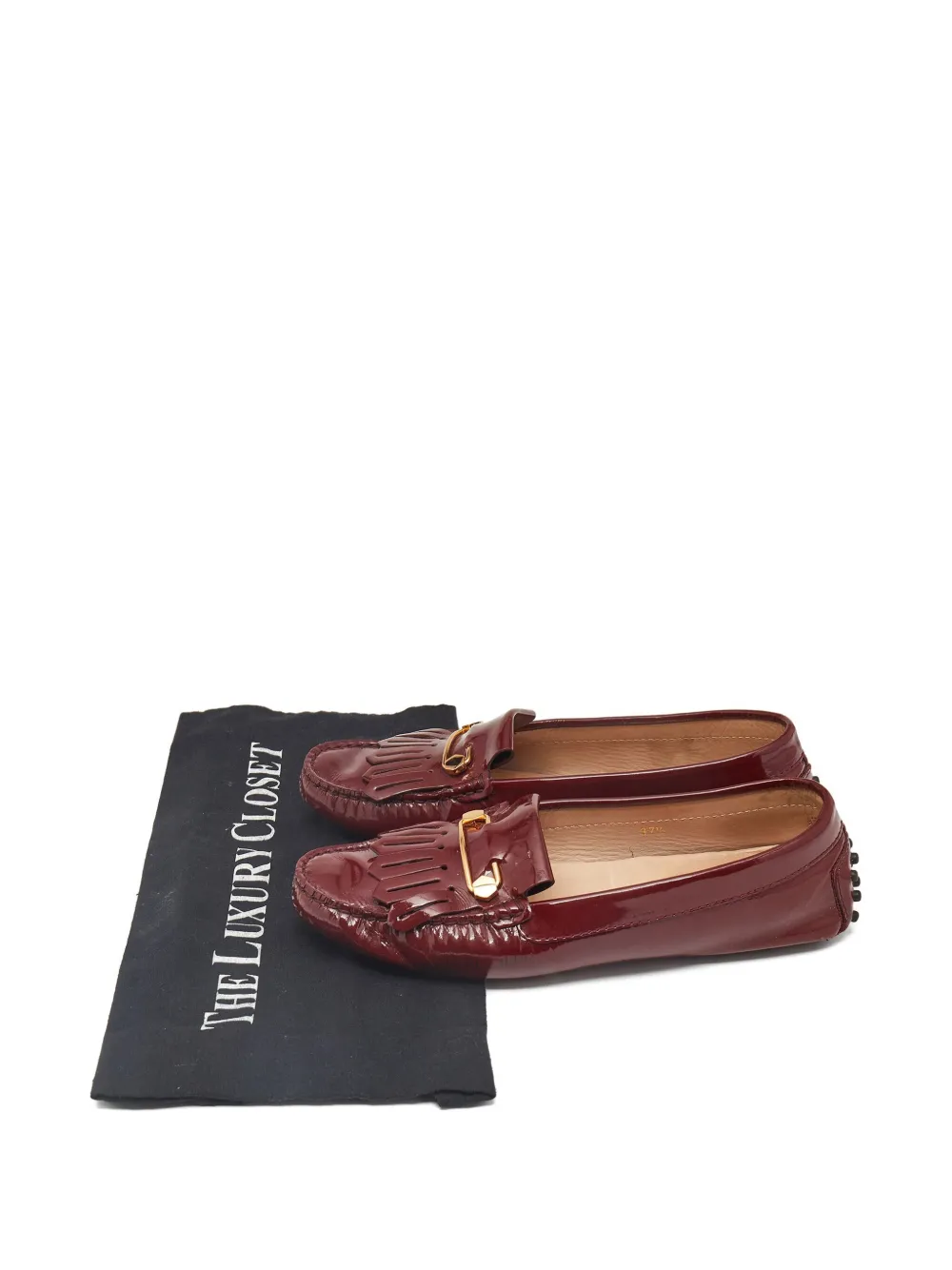 TOD'S VINTAGE Pre-owned Fringe-detail Leather Loafers In Red