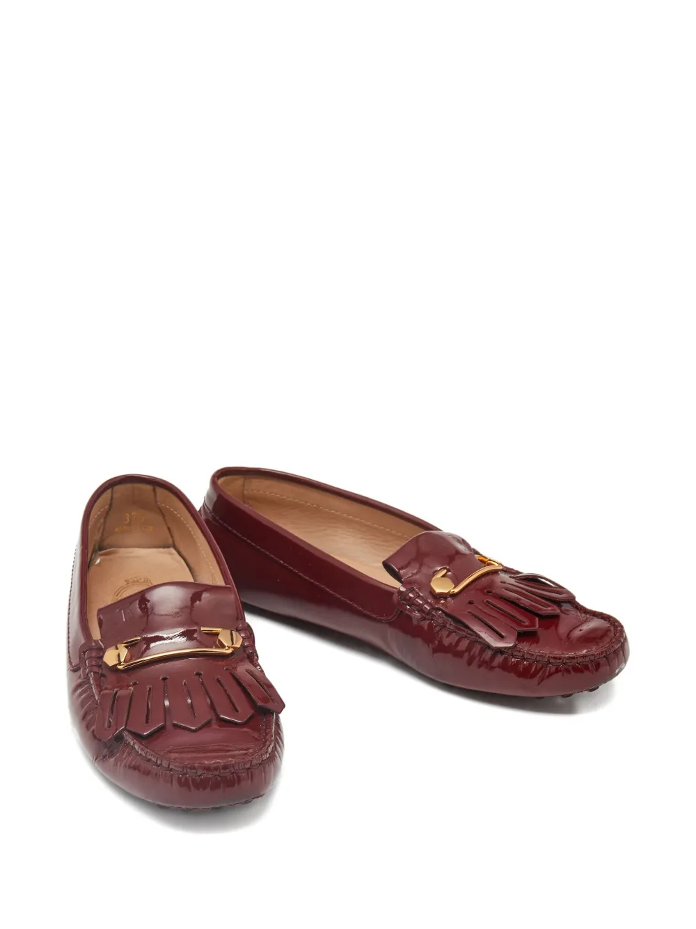 Tod's Vintage Loafers met franje - Rood