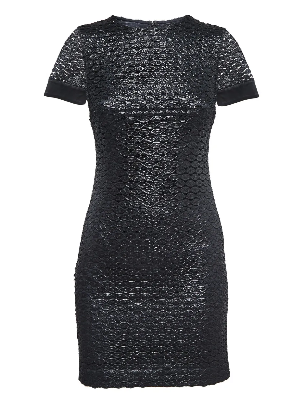 Diane Von Furstenberg Vintage 2023 short-sleeves textured dress | Black | Image 1