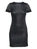 Diane Von Furstenberg Vintage 2023 short-sleeves textured dress - Black