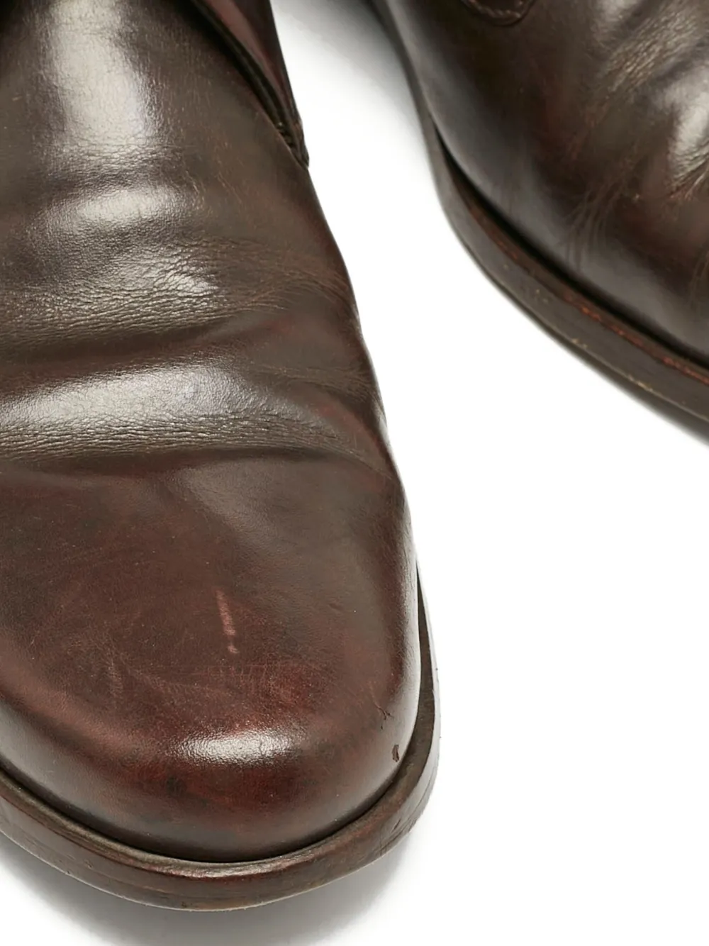 Pre-owned Giorgio Armani Leather Oxford Shoes In Brown