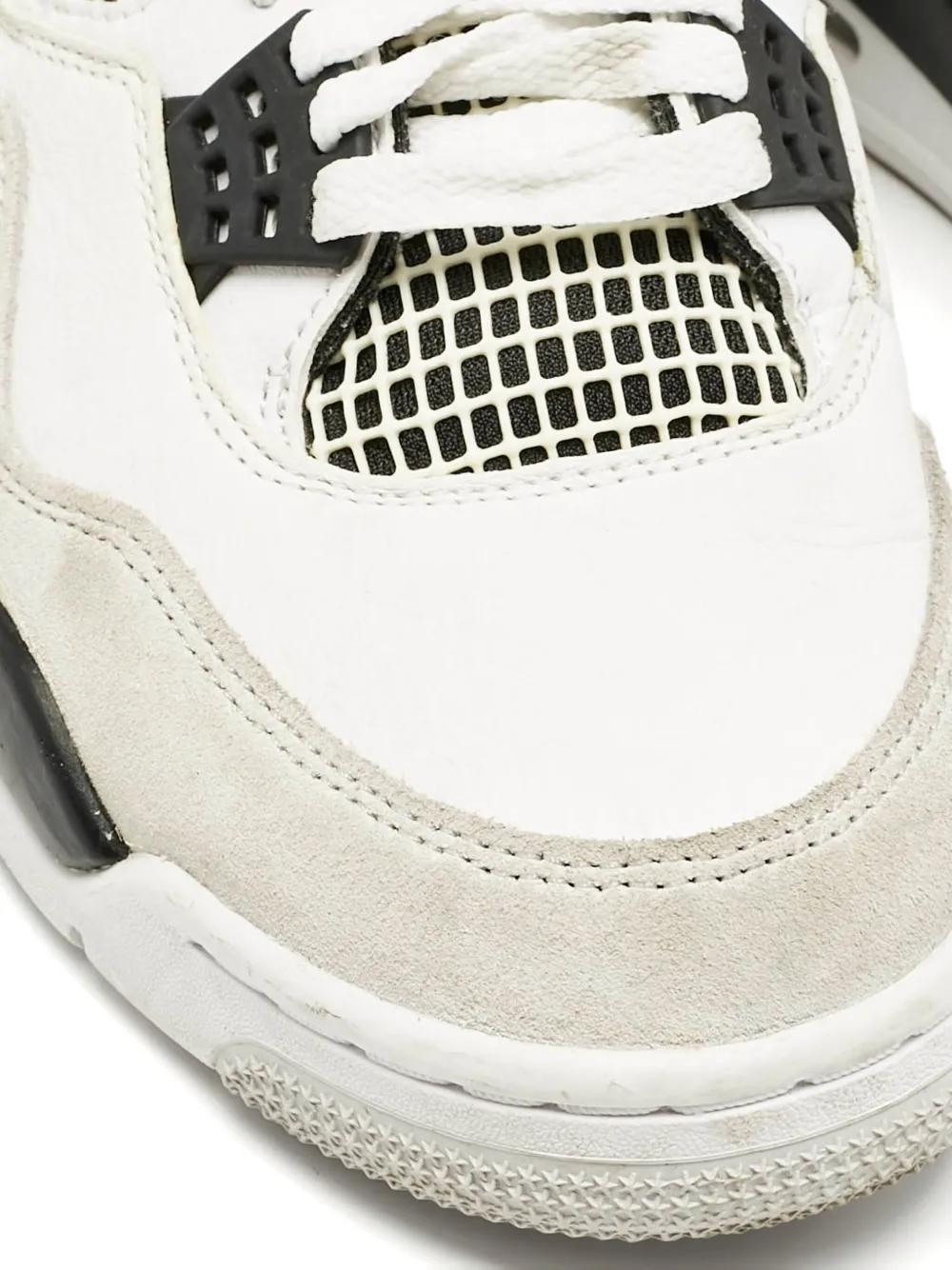 Pre-owned Jordan 4 Panelled Sneakers In White