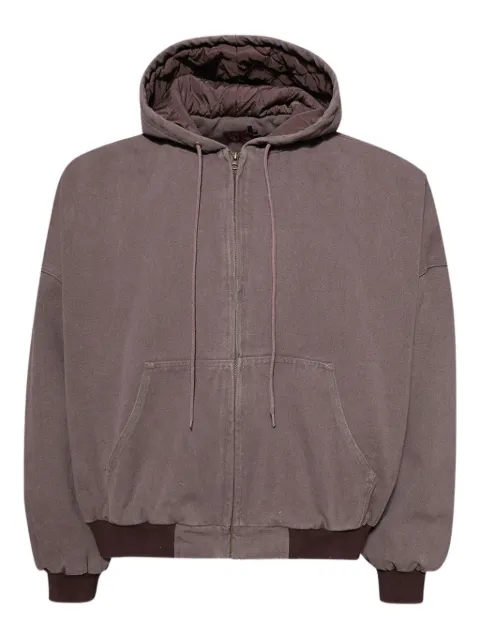 Praying hooded zip-up jacket