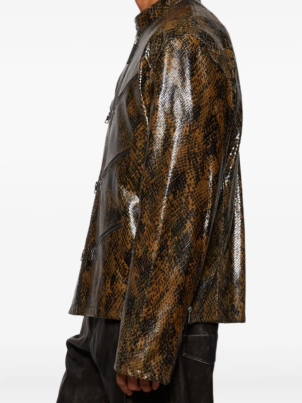 Palm Angels Jack met slangenprint Bruin