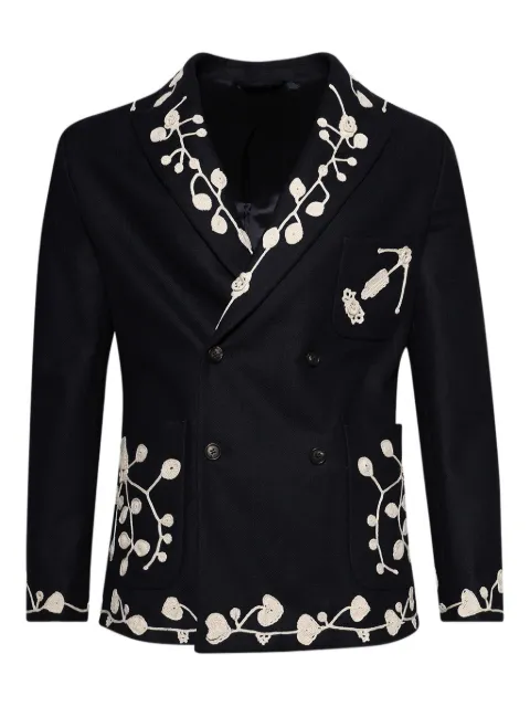 BODE snowdrop appliqué suit jacket