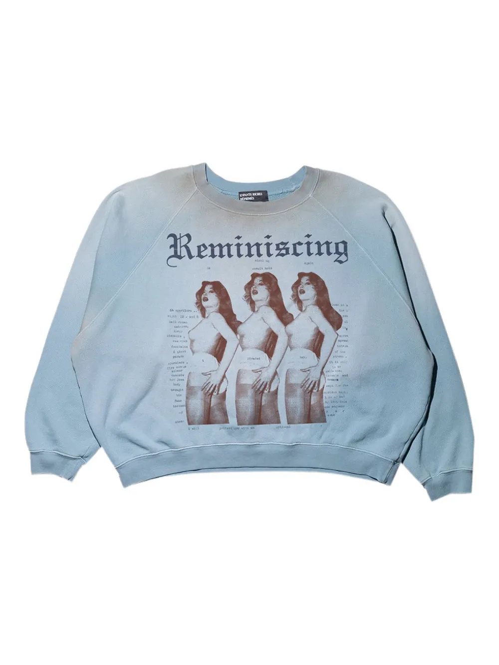 Enfants Riches Déprimés sweat Reminiscing à manches raglan | bleu | Image 1