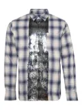 BLUEMARBLE sequin-embellished plaid shirt - White
