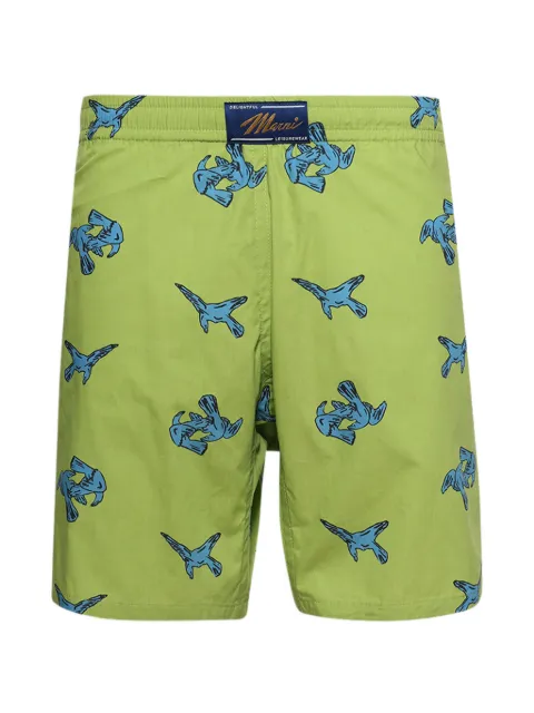 Marni shorts con pájaros estampados