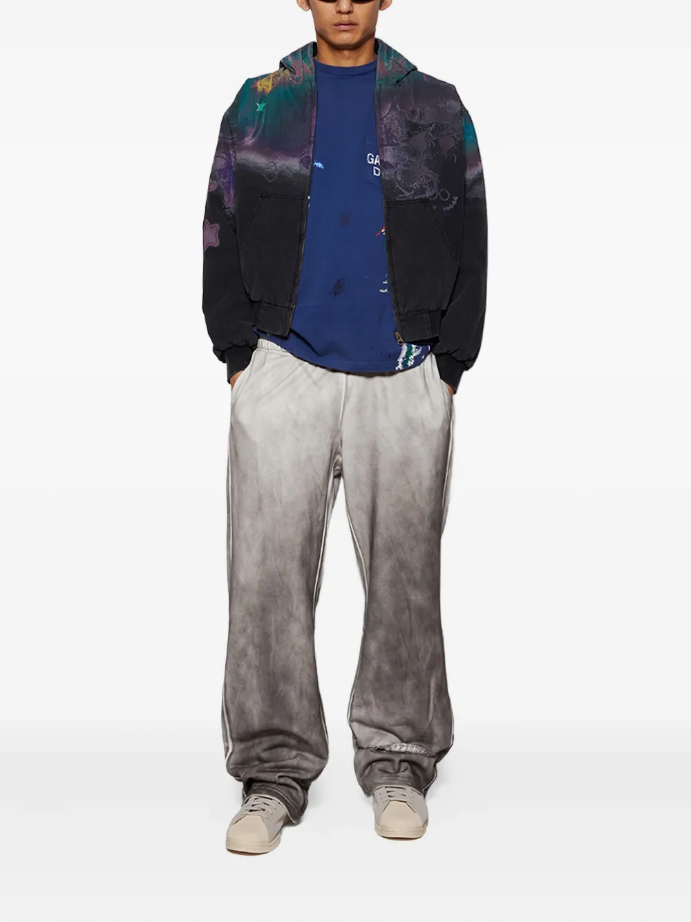 Praying abstract-print zip-up hoodie | Hoodies | Image 2