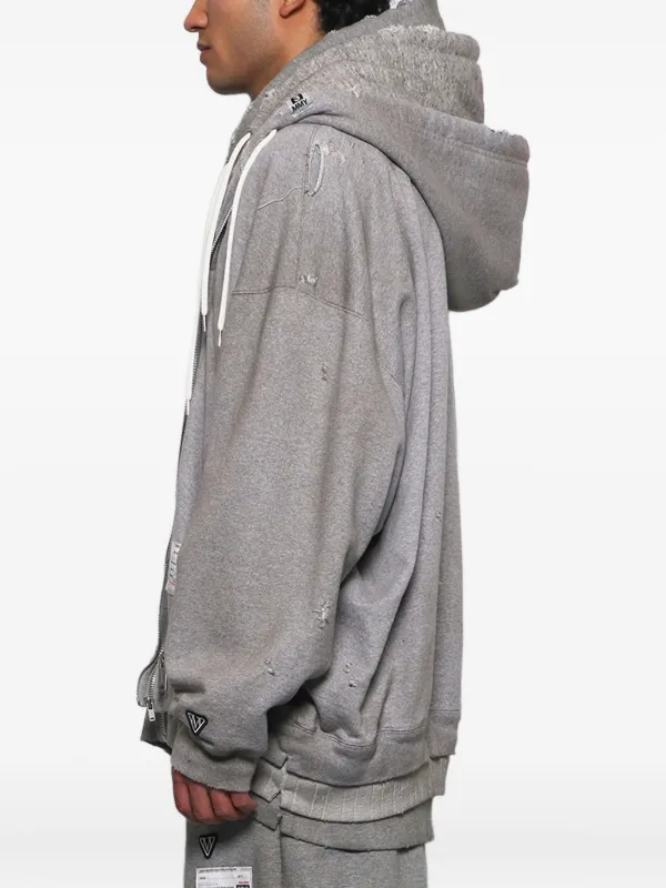 Maison MIHARA YASUHIRO triple-layered Hoodie | Grey | FARFETCH