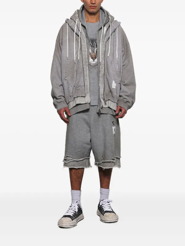 Maison MIHARA YASUHIRO triple-layered Hoodie | Grey | FARFETCH