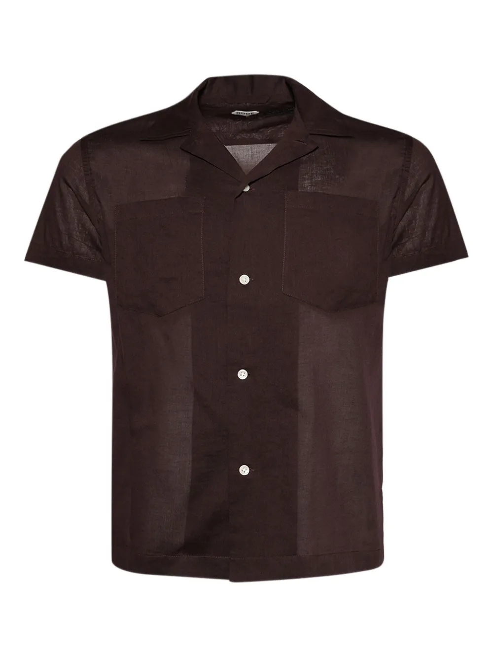 Bode Chest-pocket Short-sleeve Shirt In Brown