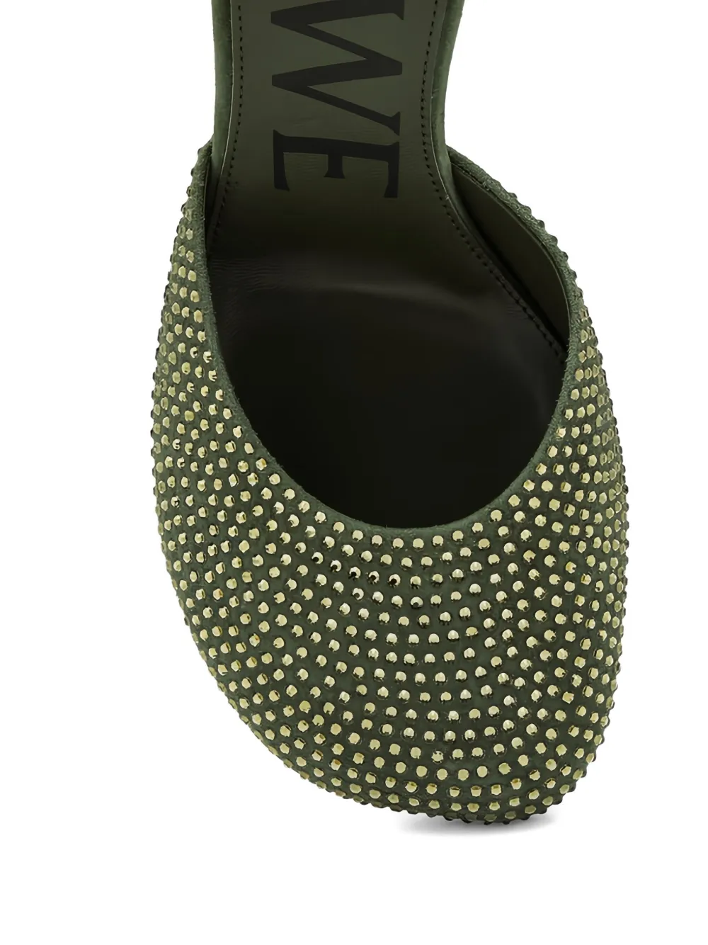 LOEWE 90mm Toy crystal-embellished pumps Green