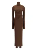 THE ANDAMANE Tessa turtleneck open-back jumpsuit - Brown