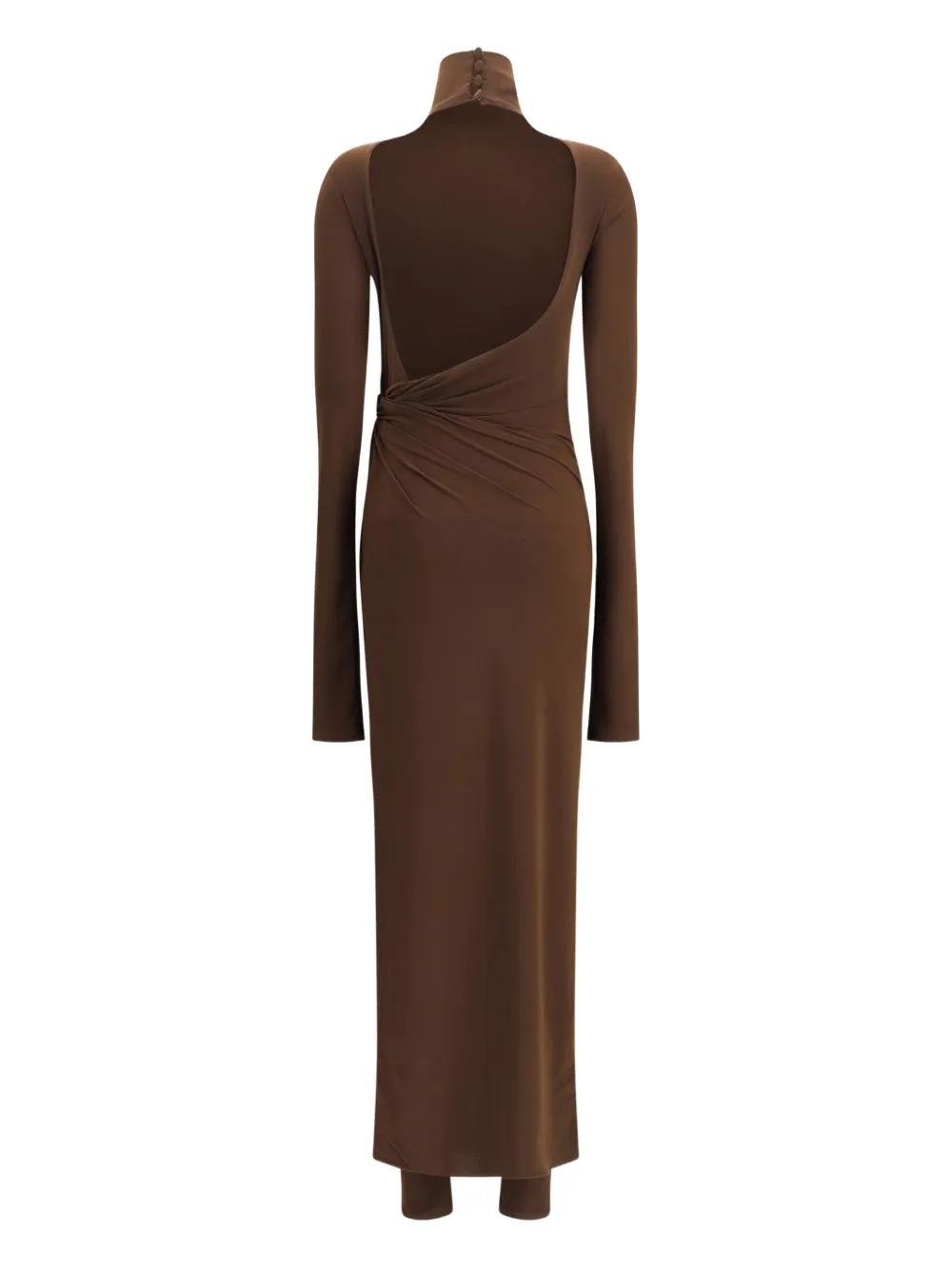 THE ANDAMANE Tessa turtleneck open-back jumpsuit - Bruin