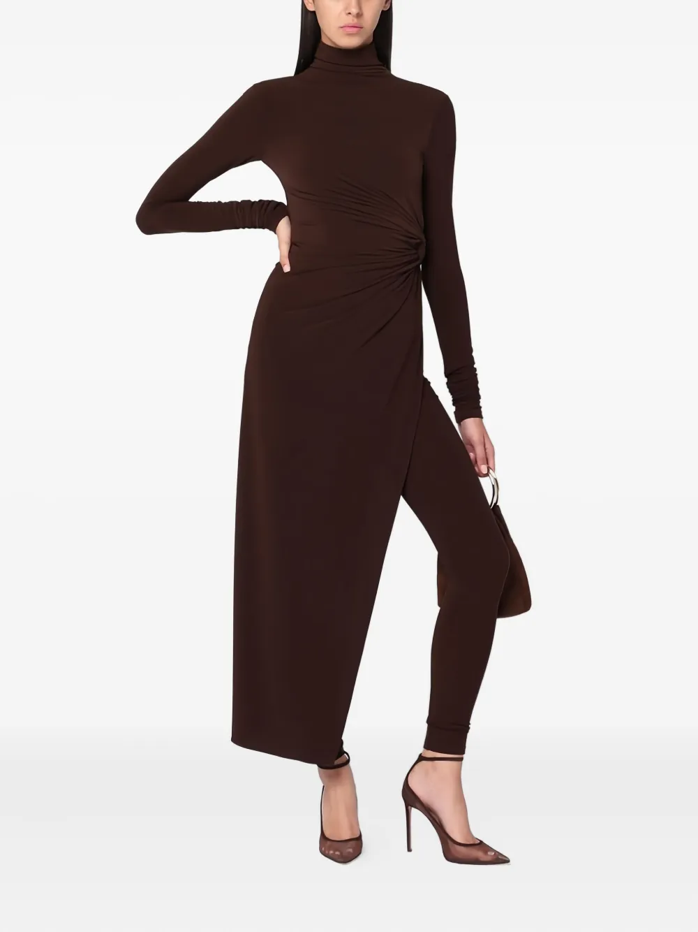 THE ANDAMANE Tessa turtleneck open-back jumpsuit | Full Length | Image 2