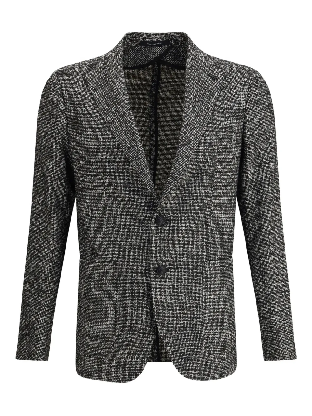 Tagliatore textured-weave single-breasted blazer Grijs